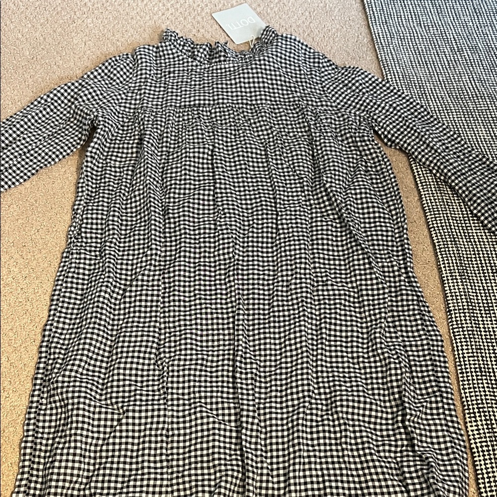 NWT DOTTI Monochrome Checkered Dress